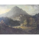 19th century English school landscape unsigned oil on canvas 90cm x 68cm.