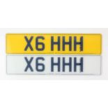 Private Registration Car Number Plate X6 HHH EXECUTOR SALE with Retention Document.