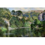 Walter Morgan Skeens (British, 1886-1969), 'Cressbrook Dale, Derbyshire', signed, oil on board, 39.