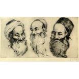 Jacob Eisenberg (Israeli, 1897-1965), Jerusalem, etching, signed, titled and numbered 21/100 in