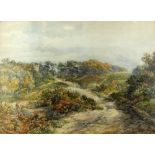 Florence Lucas Brewer, (1890-1939) wooded landscape, watercolour, signed, 51cm x 70cm, Fly