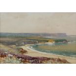 L Murdoch, coastal view, watercolour, signed, 16cm x 24cm, another, 16cm x 24cm, G. Trevor,