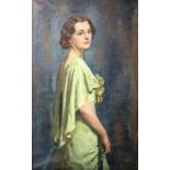 § Francis Edwin Hodge (1883-1949), Portrait of Hazel Bruce Dunlop (1911-2005), oil on canvas, in