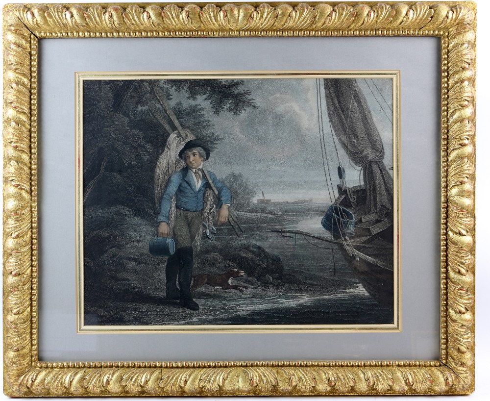 After George Morland (1763-1804), 'Preparing a Recruit' and 'Recruit Deserted', pair of coloured - Image 12 of 16