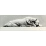 Gary Hodges, (British, b. 1954), limited edition print of a Polar bear 'Artic Slumber' signed in