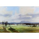 Aubrey Philip landscape watercolour signed and annotated 'demonstration' 33cm x 51cm .