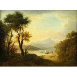 S.H.R. Onslow, 'A View of Loch Katrine', oil on canvas, inscribed verso 'Copy of Nasmyth', framed,