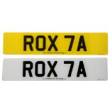 Private Registration Car Number Plate ROX 7A EXECUTOR SALE comes with Retention Document..