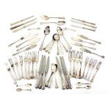 Modern canteen of silver King's pattern cutlery for eight, comprising dinner forks, dessert