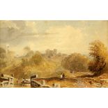 Edward Webb (British, c.1805-1854), 'Windsor Castle' and 'Near Dorking', watercolours, inscribed