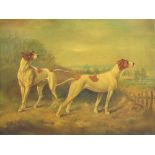 In the manner of Thomas Blinks. Foxhounds, oil on canvas, bearing signature lower right. 31 x