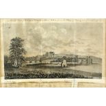 Late 18th century print, 'Ancient view of St.James's, Westminster Abbey & Hall from the Village of