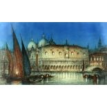 James Alphege Brewer (act.c.1909-c.1938) Venice and Antwerp, etchings with colour, and four others