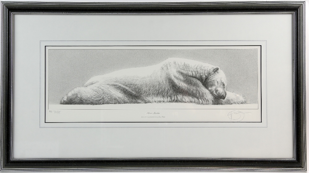 Gary Hodges, (British, b. 1954), limited edition print of a Polar bear 'Artic Slumber' signed in - Image 4 of 10