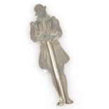 Continental silver bookmark, in the form of man in Tudor dress with a sword, 7.5 cm high, 10.5 gr. .