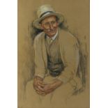 Flora Caroline Twort (British, 1893-1985) of Petersfield, portrait of Mr White of Whites Farm,