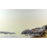 Elizabeth Parr, 'The Beach house Coverack' water-colour landscape signed, 44cm x 70cm . Overall