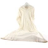 Victorian and later cotton whites including two underskirts with pleating and lace trim, a blouse