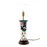 Moorcroft lamp base, Tribute to Charles Rennie Mackintosh design, 25 cm excluding base and