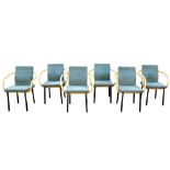 Ettore Sotsass Italian 1917-2007, a set of six 'Mandarin' chairs designed for Knoll, 1980's,