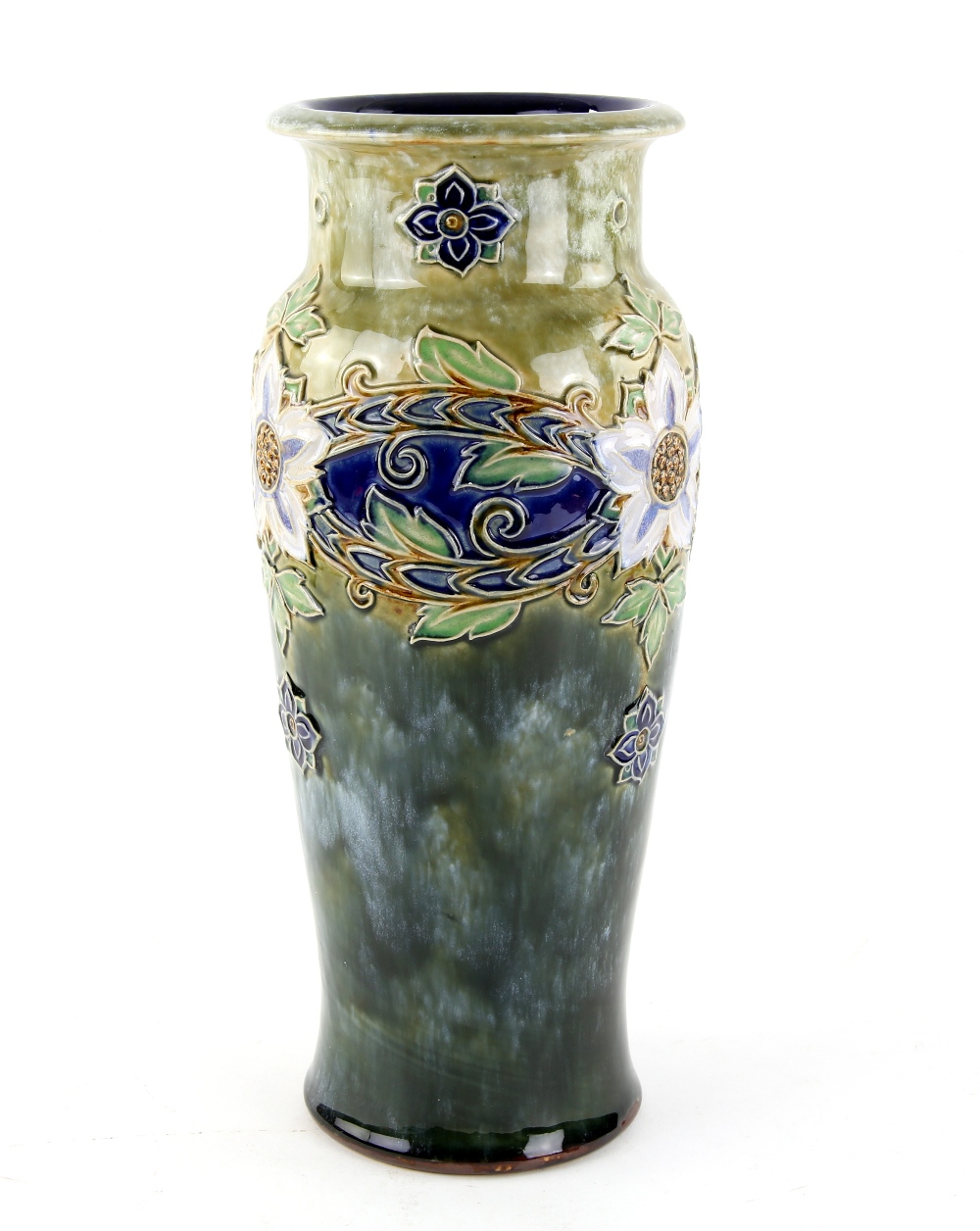 A Doulton vase by Ethel Beard with formal tube lined decoration, incised marks to base . - Image 2 of 5