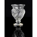 Lalique France, an Ermonville, design baluster vase on circular foot, 14.5 cm .