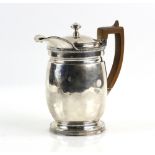 George III silver coffee pot and cover with gadrooned border, by J E Terrey & Co., London, 1818,