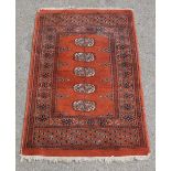 Afghan type red ground prayer mat .