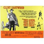 The Good, The Bad And The Ugly (R-1970's) British Quad film poster, Western starring Clint Eastwood,