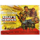 Kelly's Heroes (1970) British Quad film poster, starring Clint Eastwood & Telly Savalas, MGM,