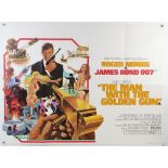 James Bond The Man With The Golden Gun (1974) British Quad film poster, starring Roger Moore &