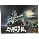 The House by the Cemetery (1981) British Quad film poster from Italian director Lucio Fulci, folded,