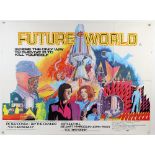 Future World (1976) British Quad film poster, starring Peter Fonda, folded, 30 x 40