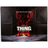 The Thing (1982) British Quad film poster, Horror directed by John Carpenter, Universal, folded,