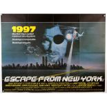 Escape From New York (1981) British Quad film poster, directed by John Carpenter, starring Kurt