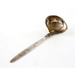 Georg Jensen cactus pattern ladle, Danish silver marks and Jensen mark 1910-1925, weight 75 grams .