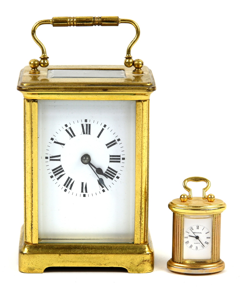 A French Carriage Clock Marked Made In France And Numbered 6918