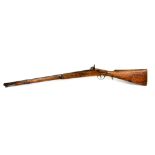 UPDATED DESCRIPTION - 19th century percussion musket, 72cm barrel, steel lock plate with Crowned