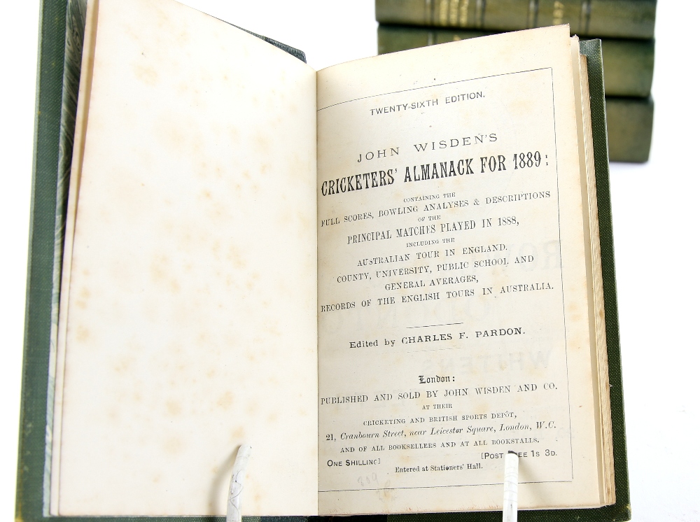 John Wisden's Cricketers' Almanack 1879-1889 ( 79-81 bound as one, 82-84 bound as one, 85-86 bound - Image 4 of 31