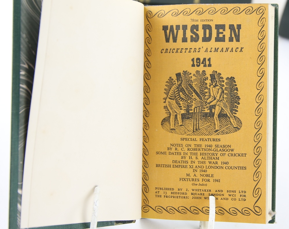 John Wisden's Cricketers' Almanack , 1939-1949, bound in eleven volumes. - Image 7 of 12