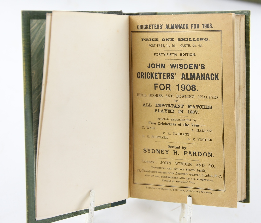 John Wisden's Cricketers' Almanack,1900-1913, 14 vols. all except 1903 with original paper covers. - Image 15 of 15
