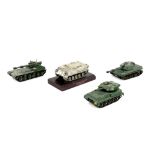 Dinky Toys, Leopard Tank, 155mm Mobile Gun, Alvis Tank, and an armoured personnel carrier (4).