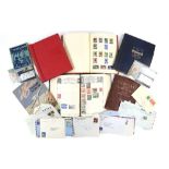 Various Albums of World Stamps with British Commonwealth, George VI and Queen Elizabeth II used..