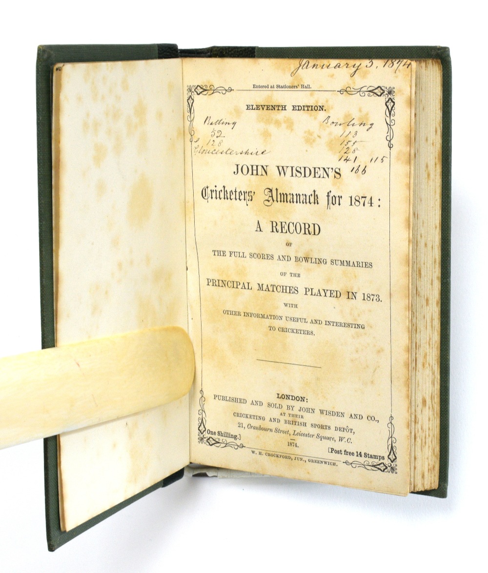 John Wisden's Cricketers' Almanack 1874-1875, 1874 180 pages, 1875, 212 pages, bound as a single - Image 5 of 11