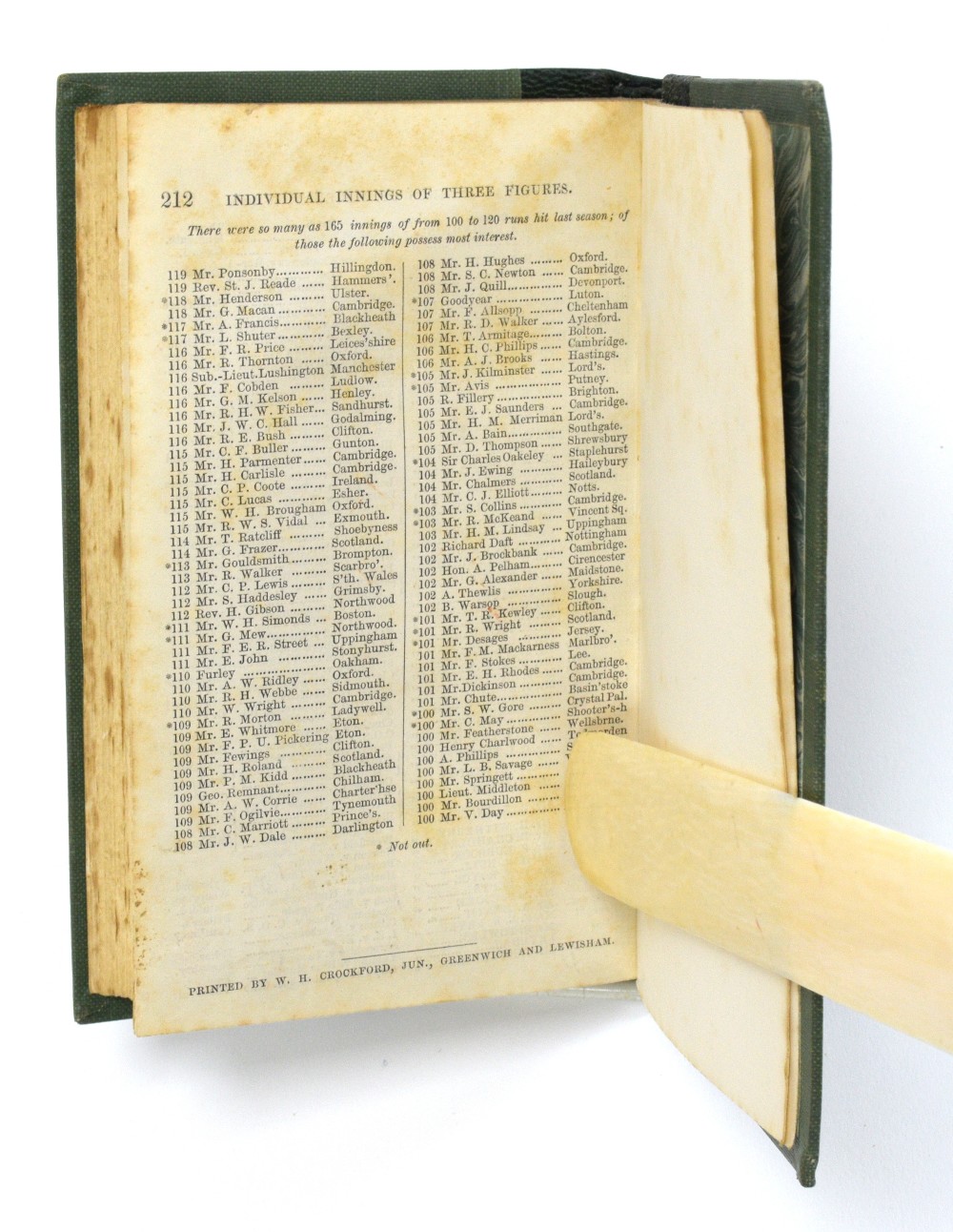 John Wisden's Cricketers' Almanack 1874-1875, 1874 180 pages, 1875, 212 pages, bound as a single - Image 8 of 11