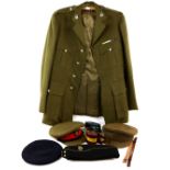 British Army Queen's Regiment major's service uniform with medal bars for, Meritorious Service