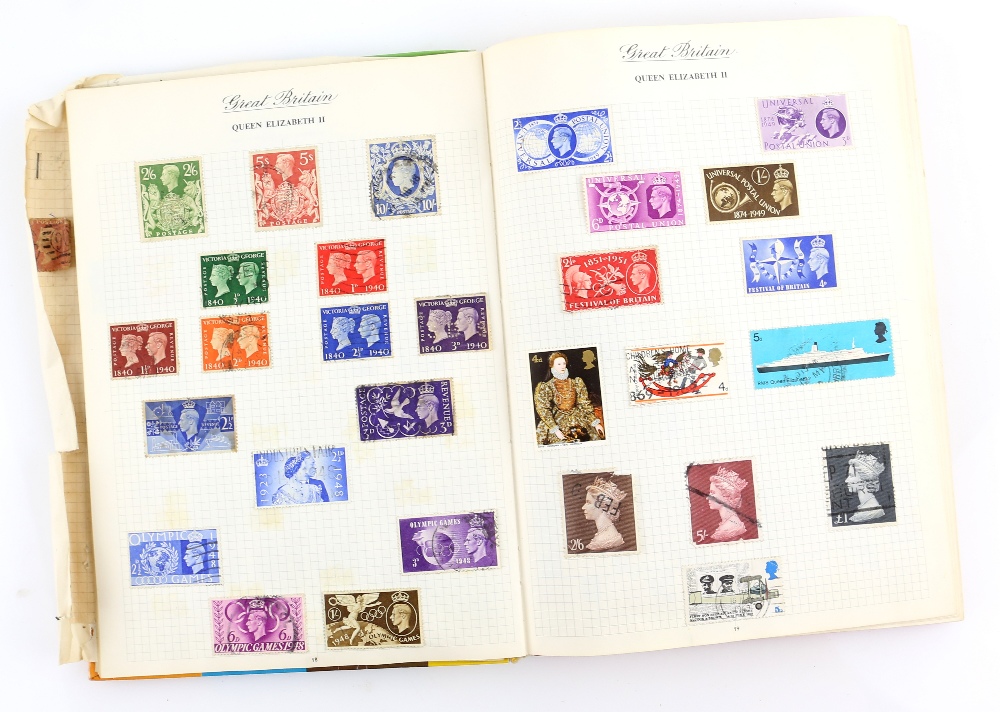 School boy stamp album with World stamps. - Image 2 of 4