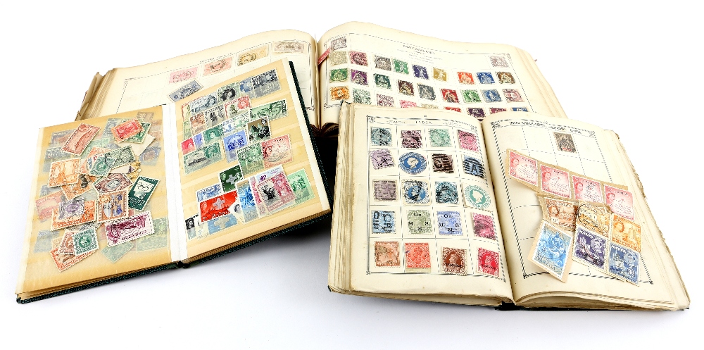 Various early stamp albums with World stamps including Lincoln and Strand with Great Britain 1D - Image 11 of 11