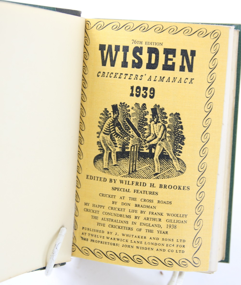 John Wisden's Cricketers' Almanack , 1939-1949, bound in eleven volumes. - Image 4 of 12