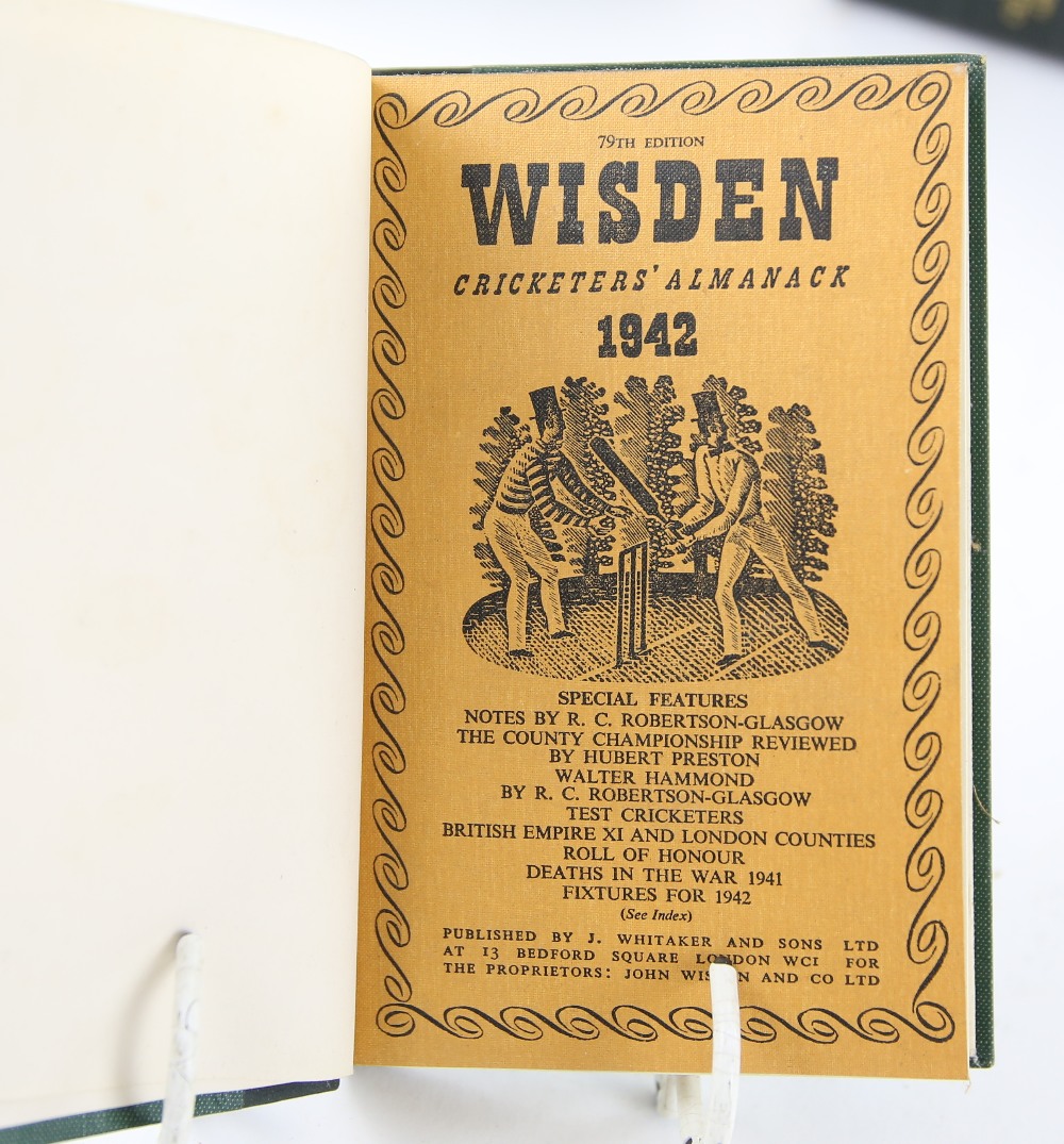 John Wisden's Cricketers' Almanack , 1939-1949, bound in eleven volumes. - Image 6 of 12